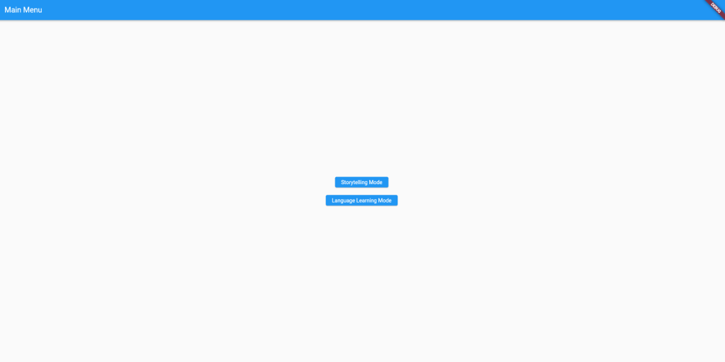 Current Main Page of App
